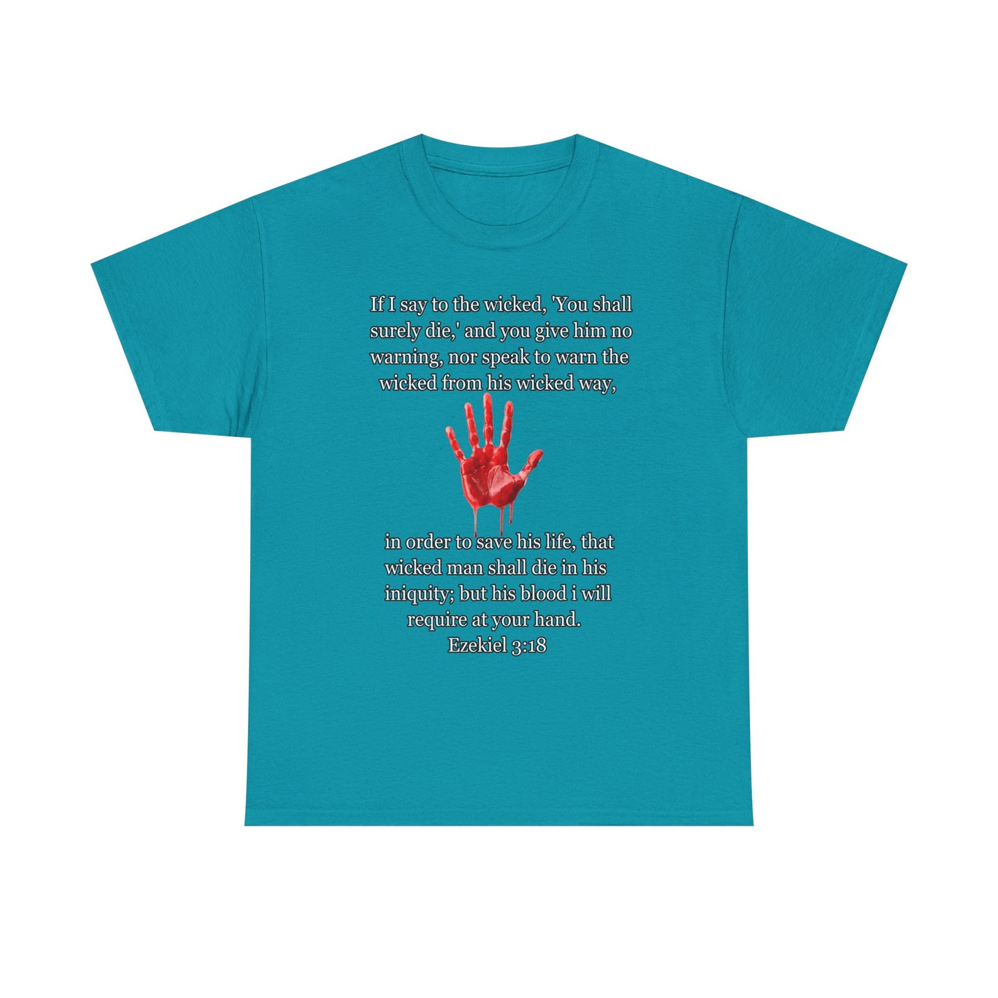 "Ezekiel 3:18 Unisex Heavy Cotton Tee" - Reflective Design for Activists and Advocates