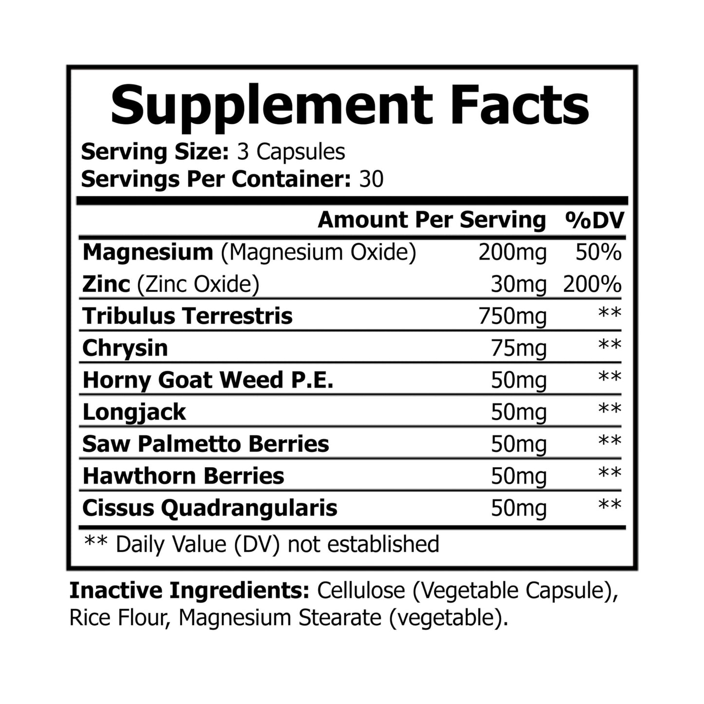 Heavenly Nutrition Magnesium Zinc Supplement (90 Capsules)