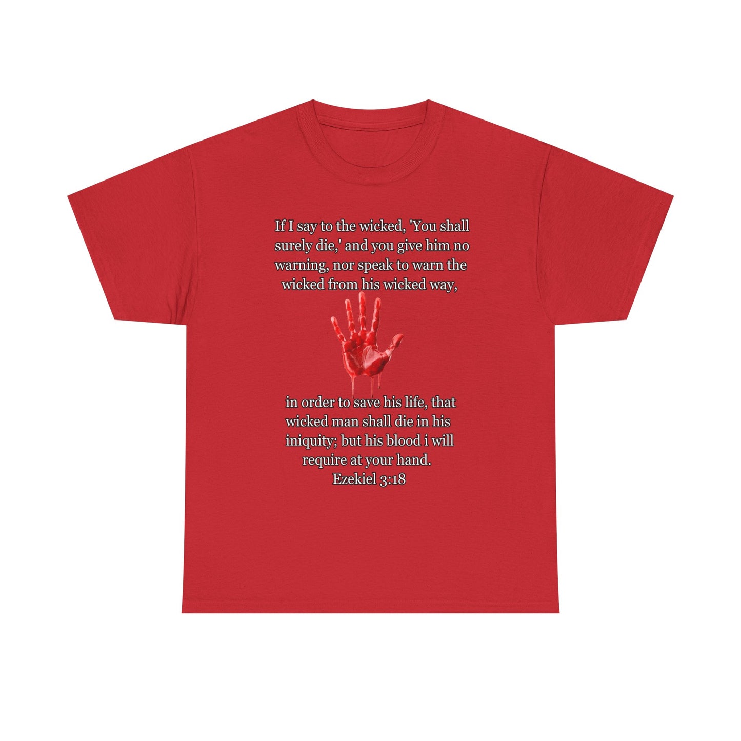 "Ezekiel 3:18 Unisex Heavy Cotton Tee" - Reflective Design for Activists and Advocates