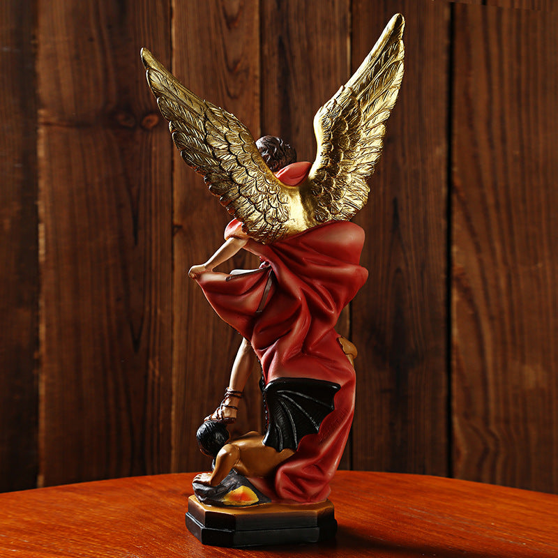 Saint Michael Resin Ornament – Catholic Religious Angel Decoration, Church Gift