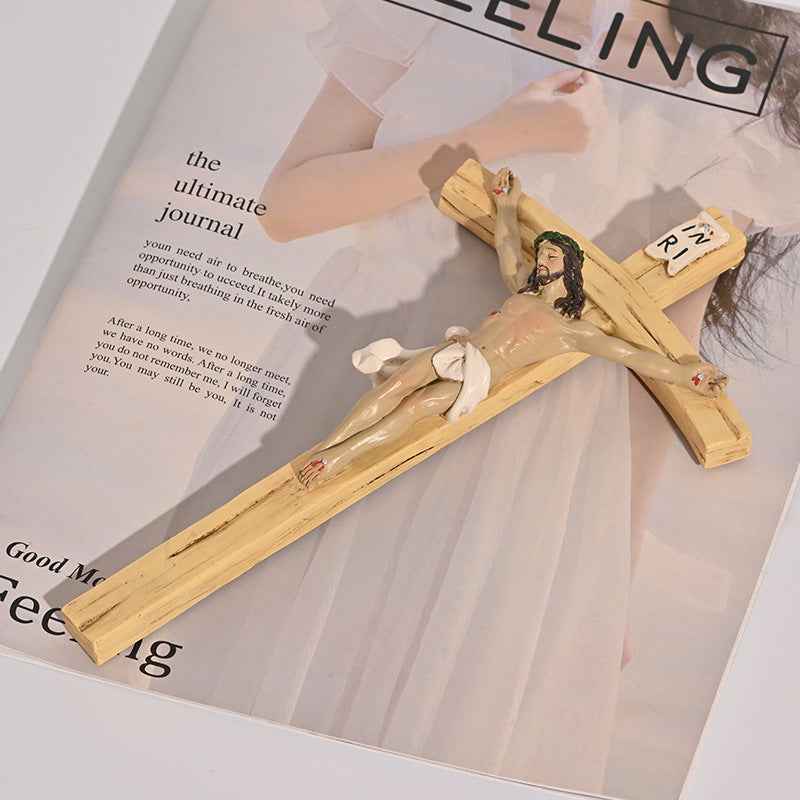Jesus Cross Crucifix Statue for Home Wall Decor