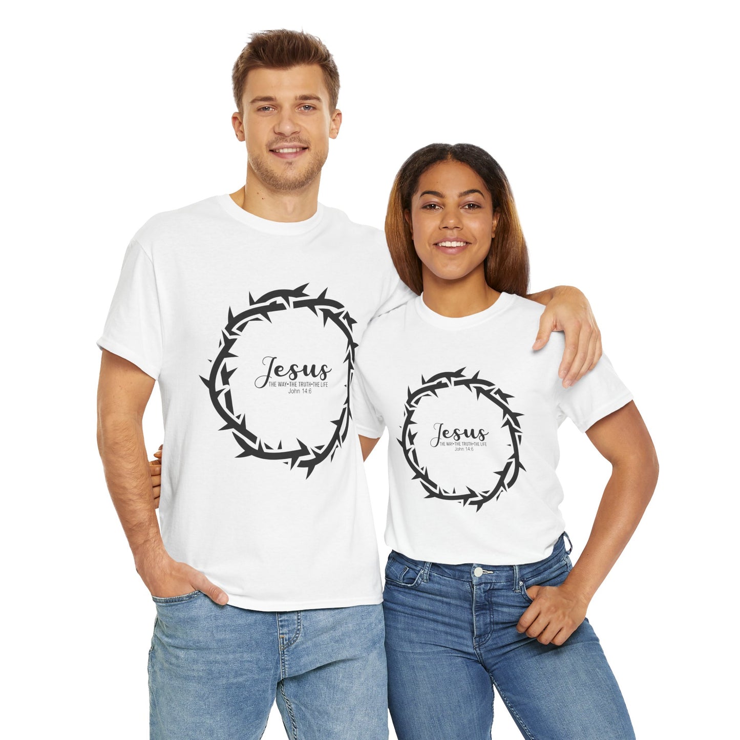 “Jesus Is the Way, the Truth, and the Life” Tee — Unisex Heavy Cotton with Gospel Message