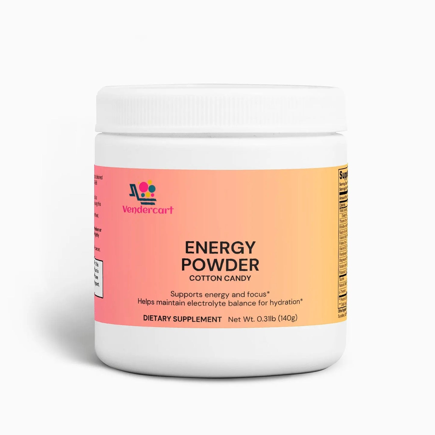 Energy Powder Fruit Punch Flavor – Sugar‑Free Instant Mix, 3.52 oz (99 g)