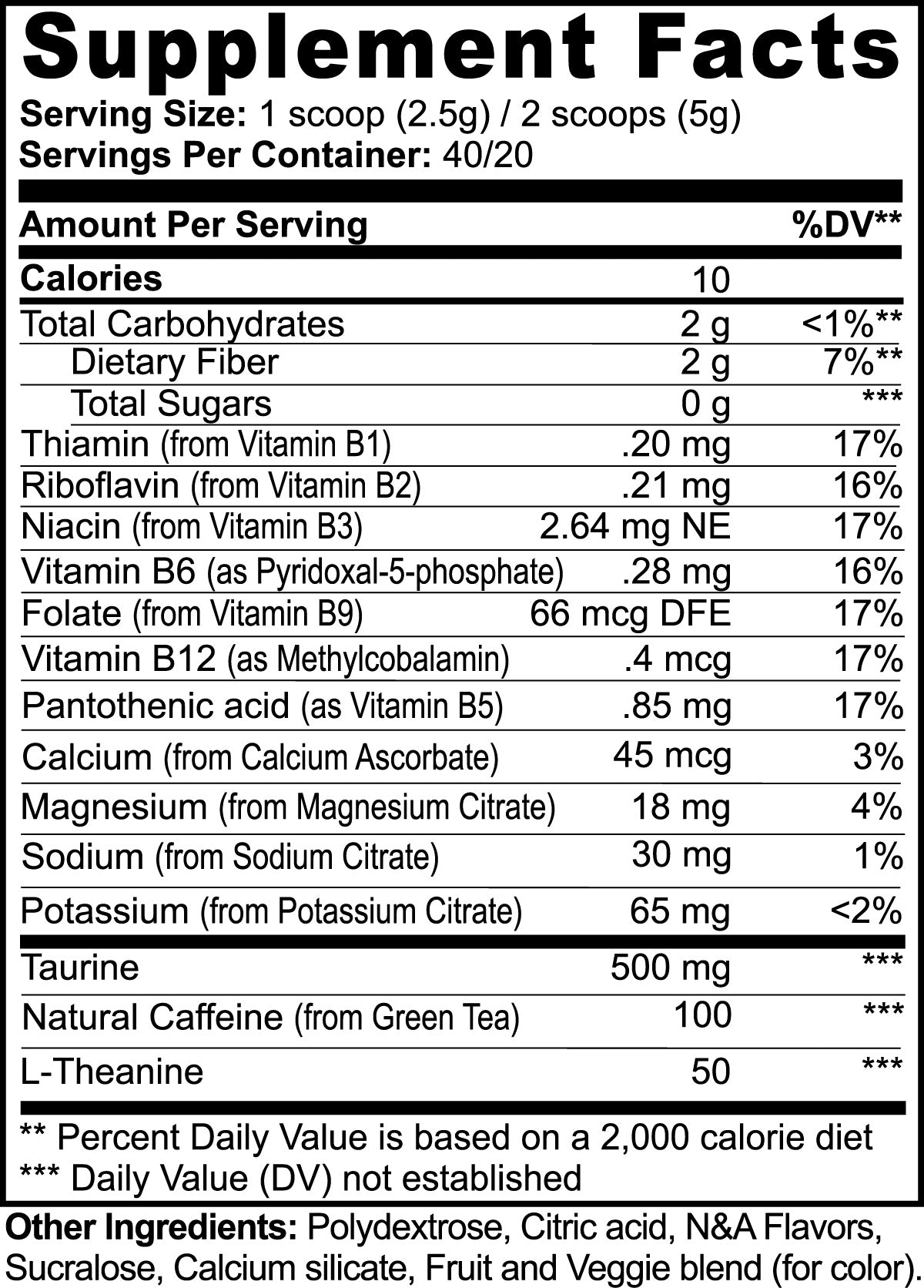 Energy Powder Fruit Punch Flavor – Sugar‑Free Instant Mix, 3.52 oz (99 g)