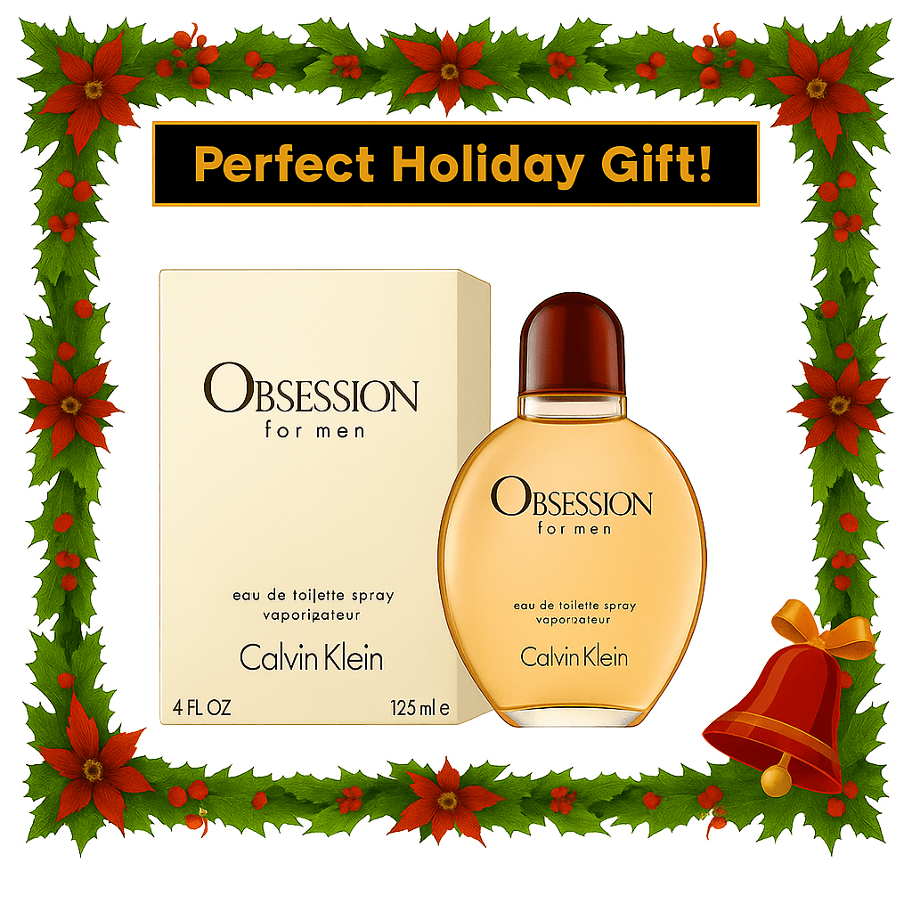 Calvin Klein Obsession for Men Eau de Toilette Spray – 120ml / 4.0oz | Spicy, Masculine Fragrance | Long-Lasting & Gift-Ready Men’s Cologne