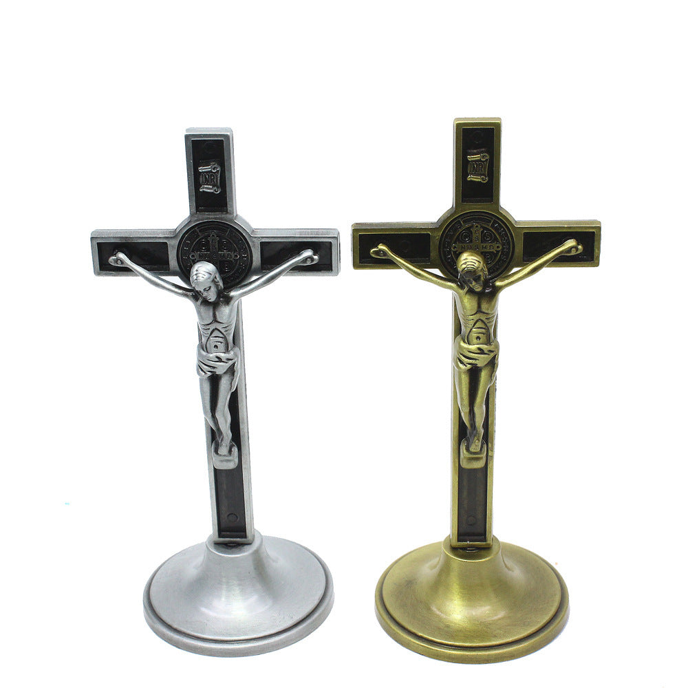 Cross Christ Bitter Metal Statue – Catholic Jesus Church Icon Decoration