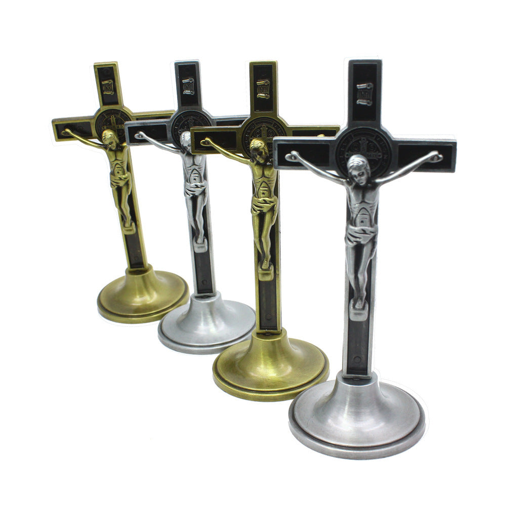 Cross Christ Bitter Metal Statue – Catholic Jesus Church Icon Decoration