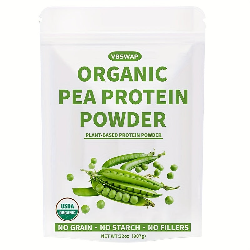 Organic Pea Protein Powder, 2lb – Unflavored Plant-Based Protein – Sugar-Free, Lactose-Free