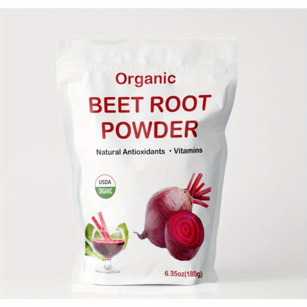Beetroot Powder Organic 6.35oz – No Sugar or Additives – USDA Certified – Natural & Preservative-Free
