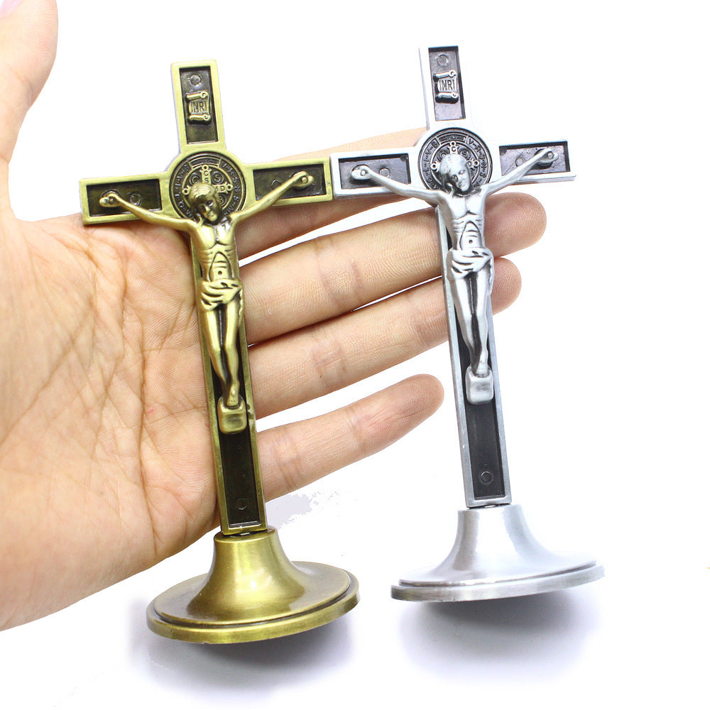 Cross Christ Bitter Metal Statue – Catholic Jesus Church Icon Decoration