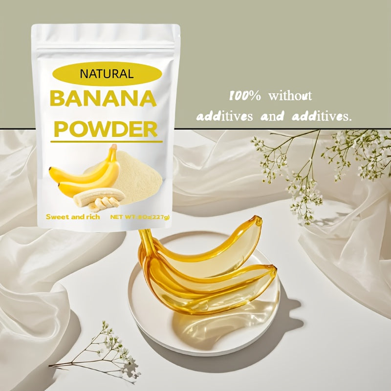 Natural Banana Powder 8oz (227g) – Pure, Unflavored, Preservative-Free – Ideal for Baking, Smoothies & Beverages