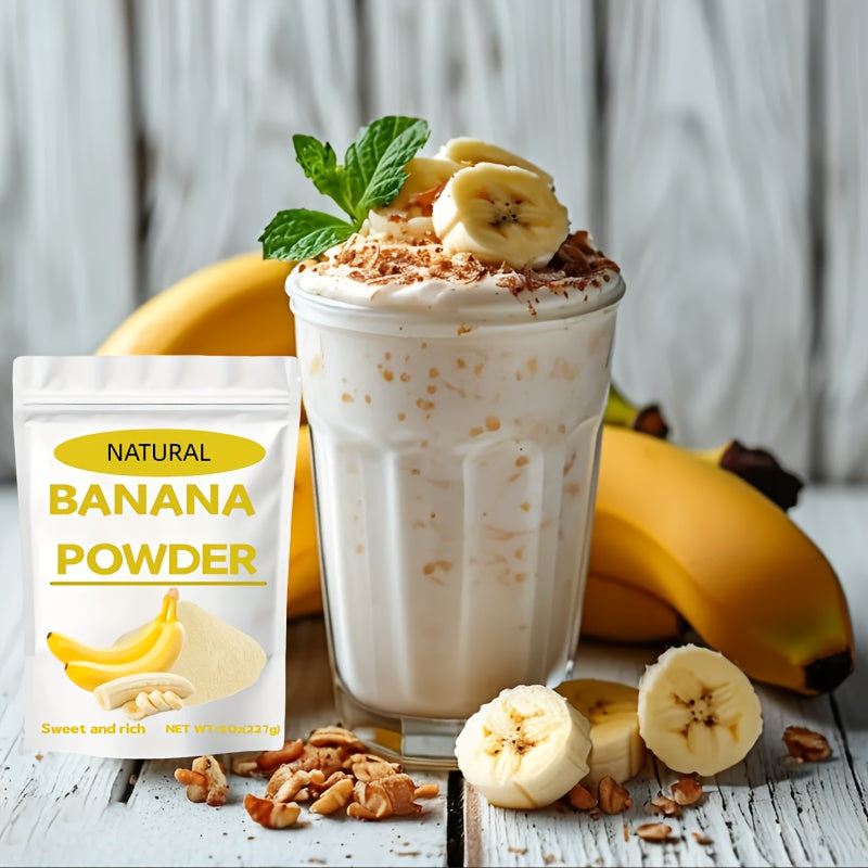 Natural Banana Powder 8oz (227g) – Pure, Unflavored, Preservative-Free – Ideal for Baking, Smoothies & Beverages
