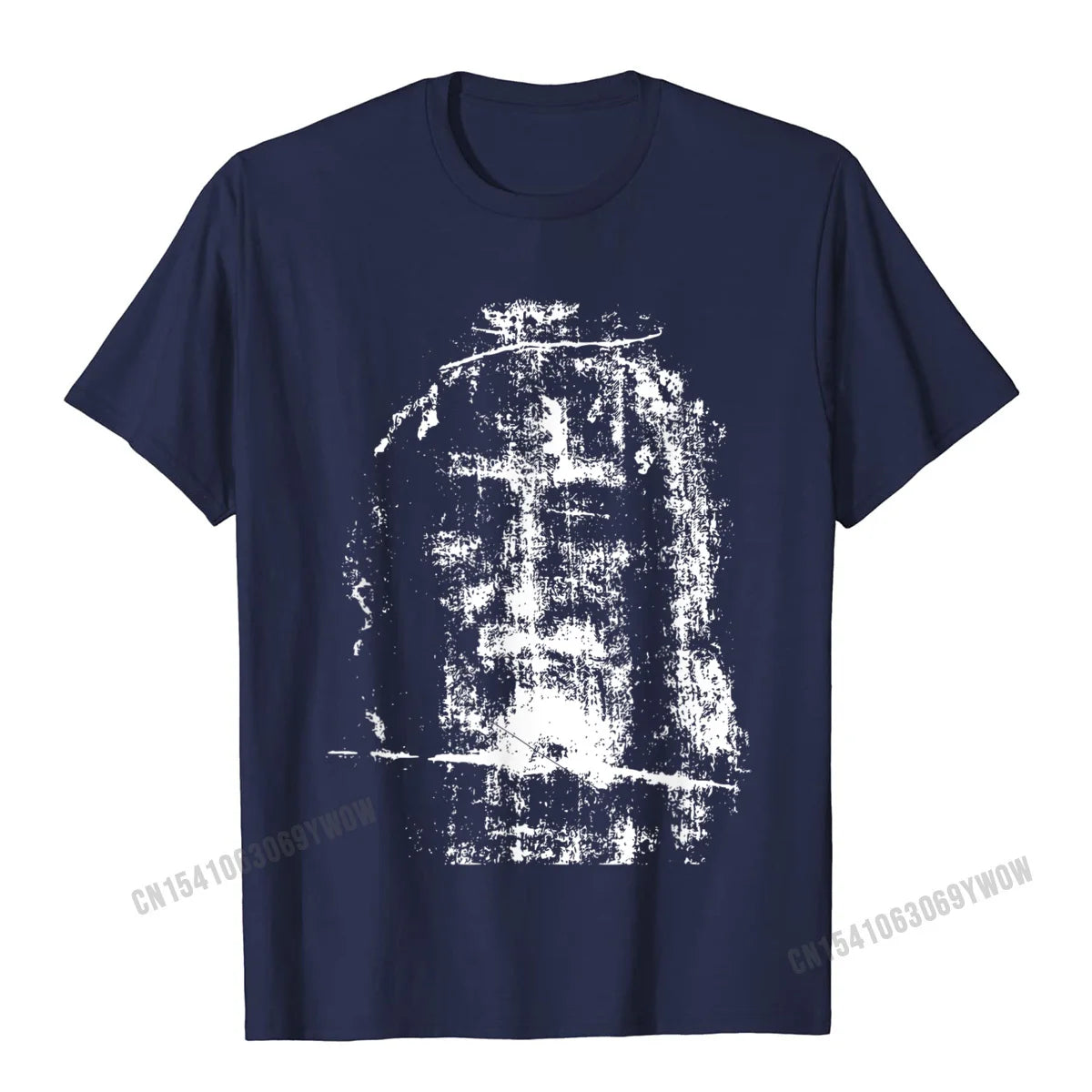 "Shroud of Turin Jesus Christ Face" T-Shirt – Men Casual Cotton Tees, Funny Custom T-Shirts for Spring & Summer