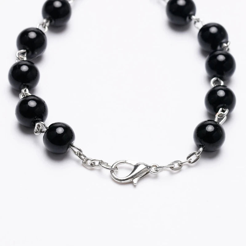 Catholic Crucifixion of Jesus Cross Rosary Bracelet/Car Rosary with Saint Benedict Medal – Unisex Prayer Beads Jewelry