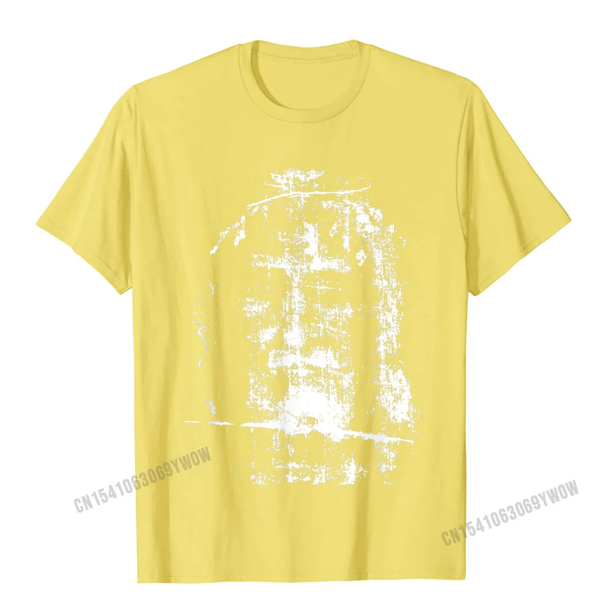 "Shroud of Turin Jesus Christ Face" T-Shirt – Men Casual Cotton Tees, Funny Custom T-Shirts for Spring & Summer