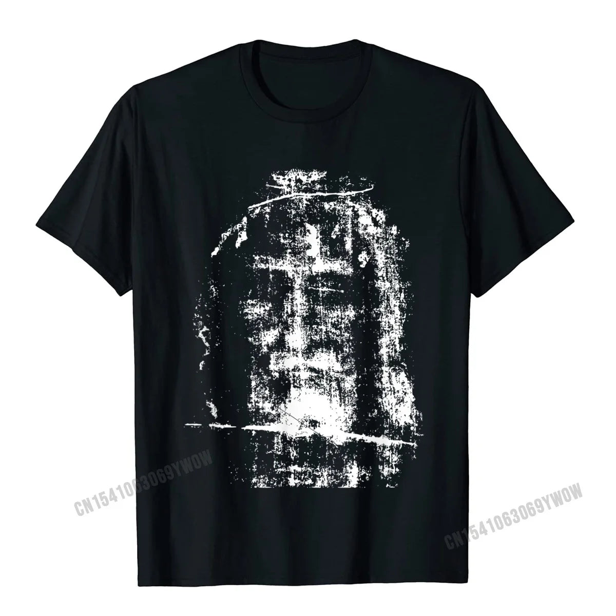 "Shroud of Turin Jesus Christ Face" T-Shirt – Men Casual Cotton Tees, Funny Custom T-Shirts for Spring & Summer