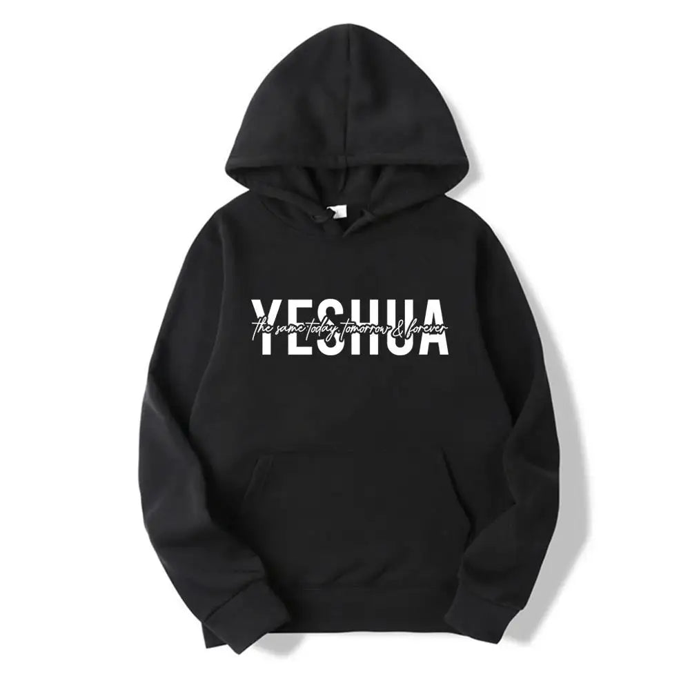 Yeshua Hoodie – Inspirational Bible Verse Pullover Sweatshirt with Cozy Hood, Women’s Faith Apparel