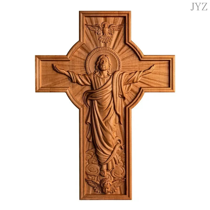 Jesus Crucifix Wall Hanging – Christian Religious Decoration for Home or Church