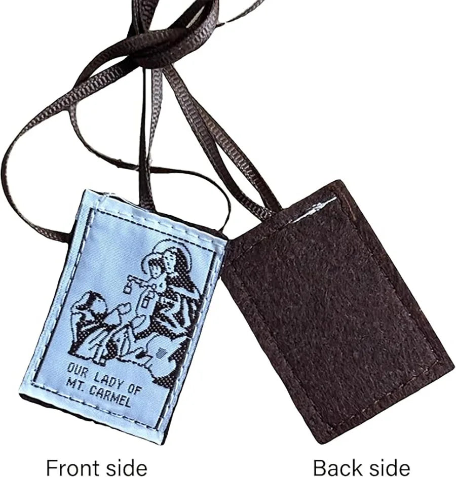 120pcs Handmade Brown Scapular Necklaces – Our Lady of Mount Carmel Catholic Prayer Wear
