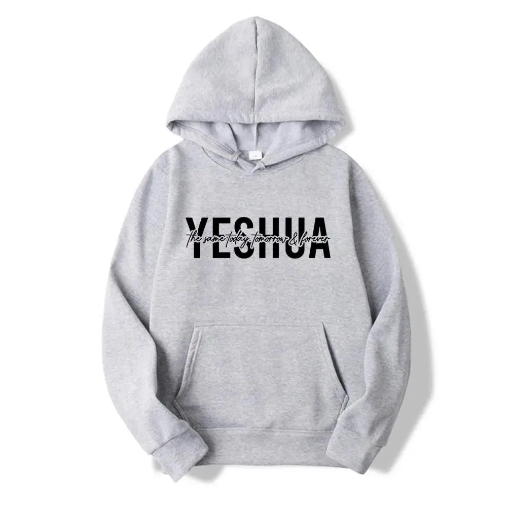 Yeshua Hoodie – Inspirational Bible Verse Pullover Sweatshirt with Cozy Hood, Women’s Faith Apparel