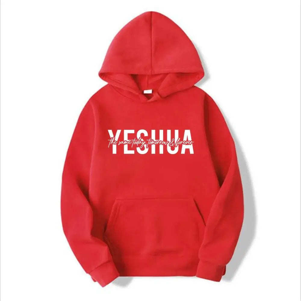 Yeshua Hoodie – Inspirational Bible Verse Pullover Sweatshirt with Cozy Hood, Women’s Faith Apparel