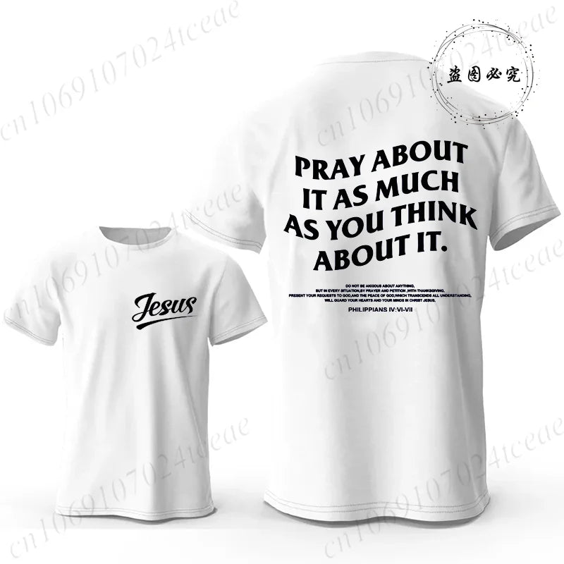 Believe Cross Jesus Graphic Men’s Casual Short Sleeve T-Shirt – Breathable Modal Fabric, Four Seasons Wear