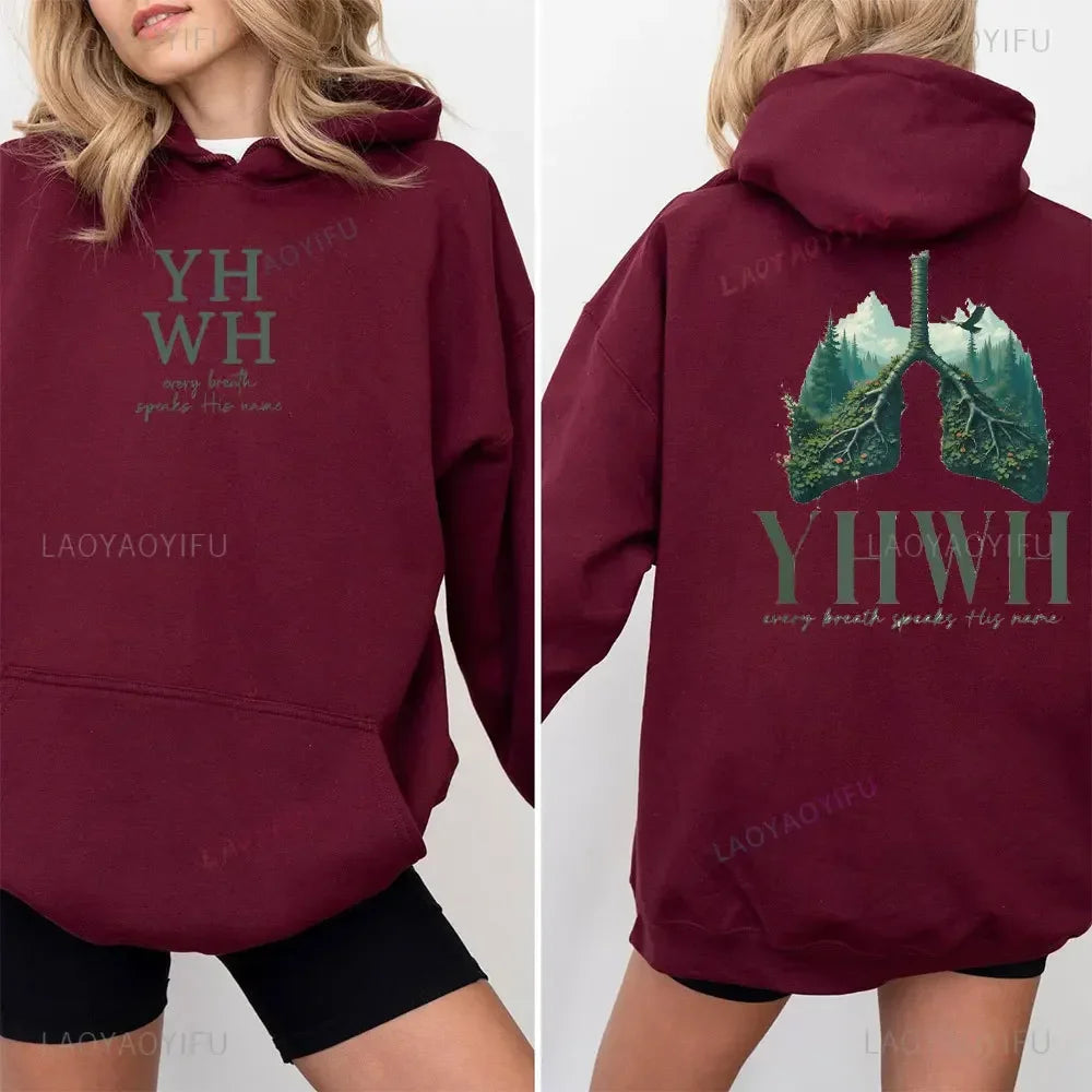 YHWH Every Breath Christian Hoodie – Speak His Name