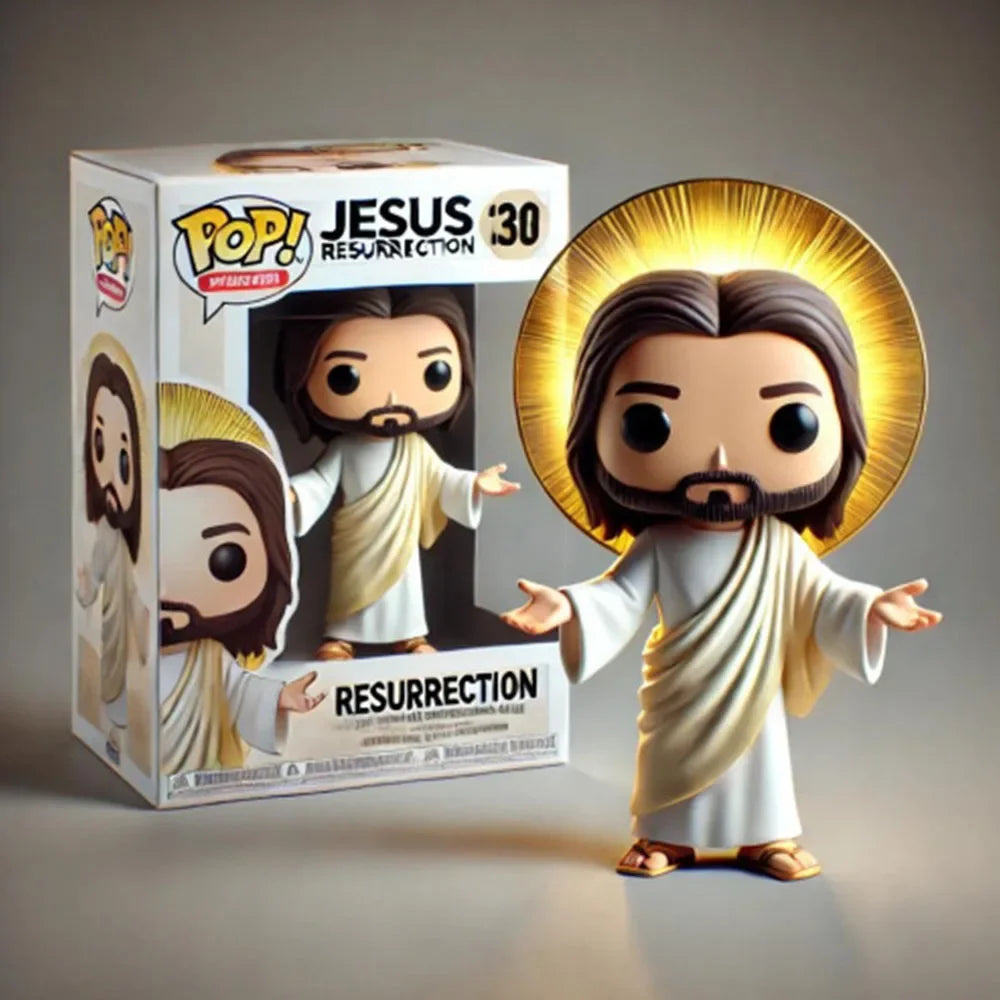 Resin Jesus Statue – Cute Religious Home Decor for Easter or Christmas, Catholic-Themed Bedroom Figurine