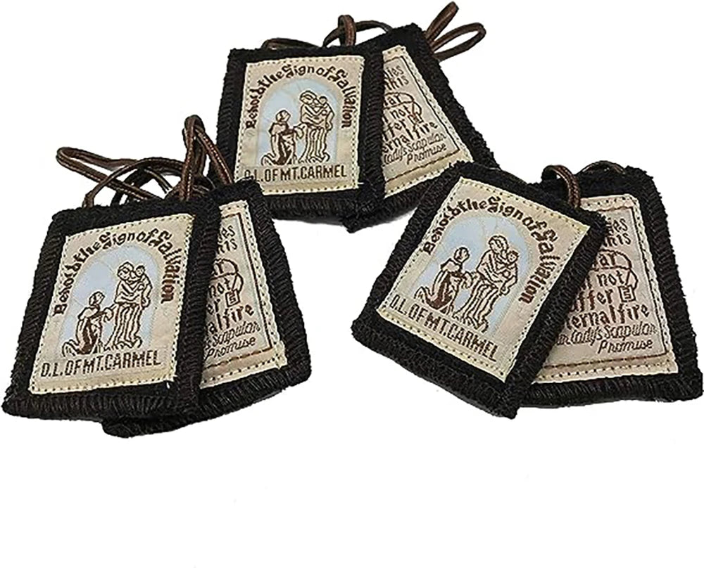 1pcs Brown Scapulars Catholic - Escapularios Catolicos Carmen- Our Lady of MT.Carmel Scapular Multi