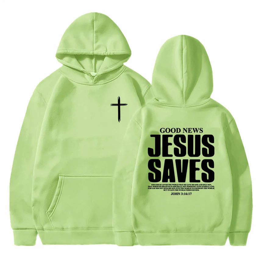 Unisex Fleece Hoodie with Inspirational Print – Casual Long-Sleeve Pullover with Front Pocket