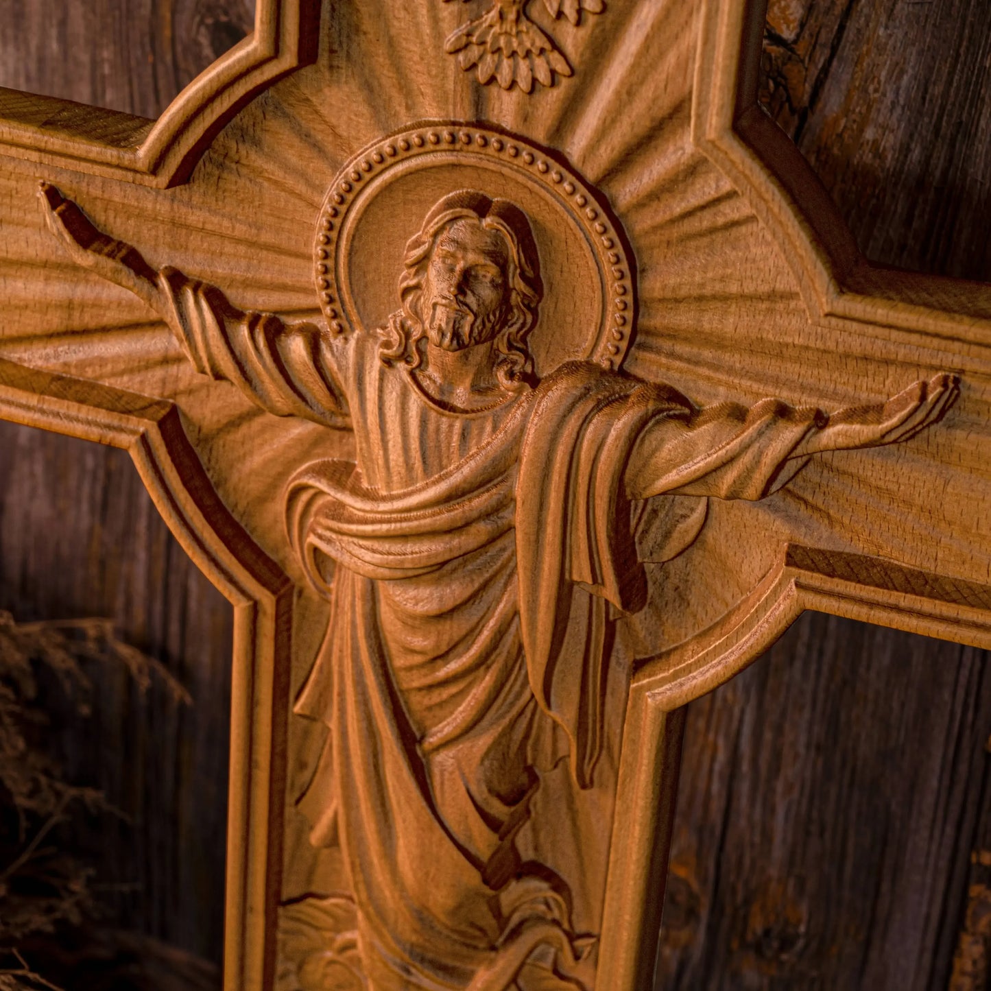Jesus Crucifix Wall Hanging – Christian Religious Decoration for Home or Church