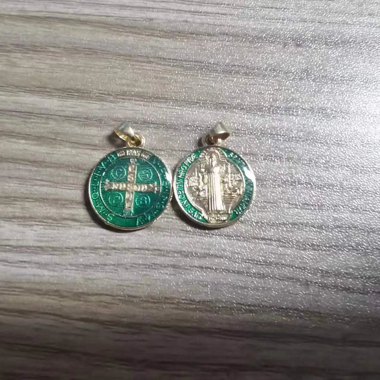 12 Pieces St. Benedict Double-Sided Catholic Medals - Religious Charm Pendants for Necklaces, Gift Accessories