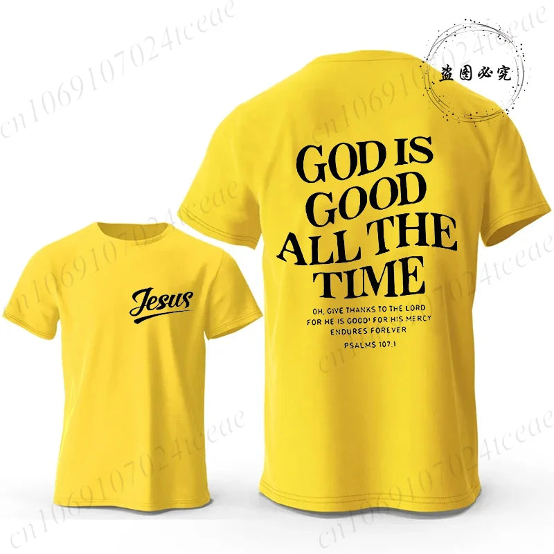 Believe Cross Jesus Graphic Men’s Casual Short Sleeve T-Shirt – Breathable Modal Fabric, Four Seasons Wear