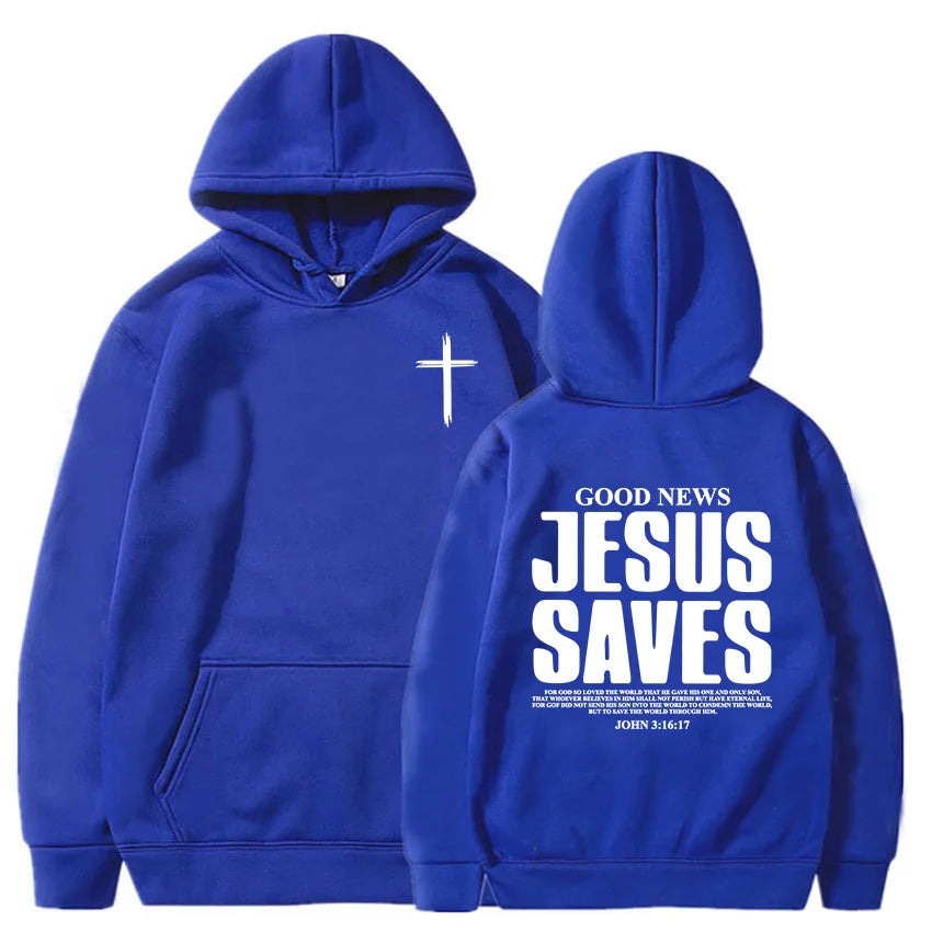 Unisex Fleece Hoodie with Inspirational Print – Casual Long-Sleeve Pullover with Front Pocket