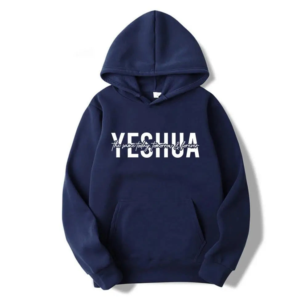 Yeshua Hoodie – Inspirational Bible Verse Pullover Sweatshirt with Cozy Hood, Women’s Faith Apparel
