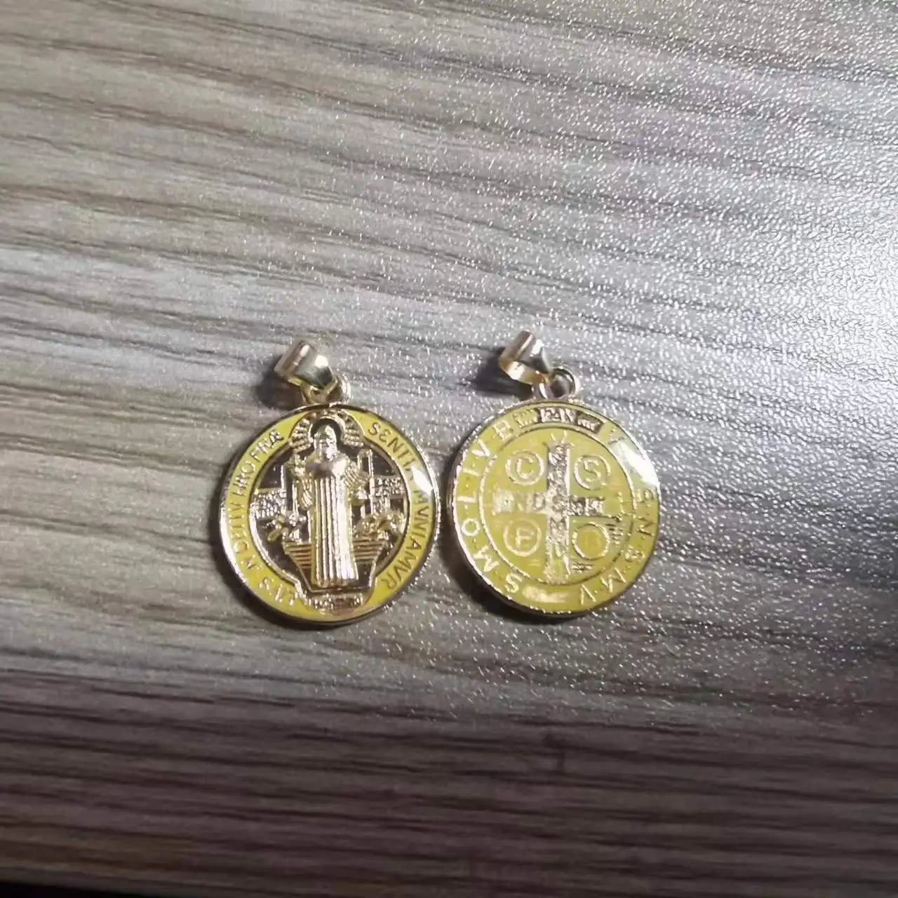 12 Pieces St. Benedict Double-Sided Catholic Medals - Religious Charm Pendants for Necklaces, Gift Accessories