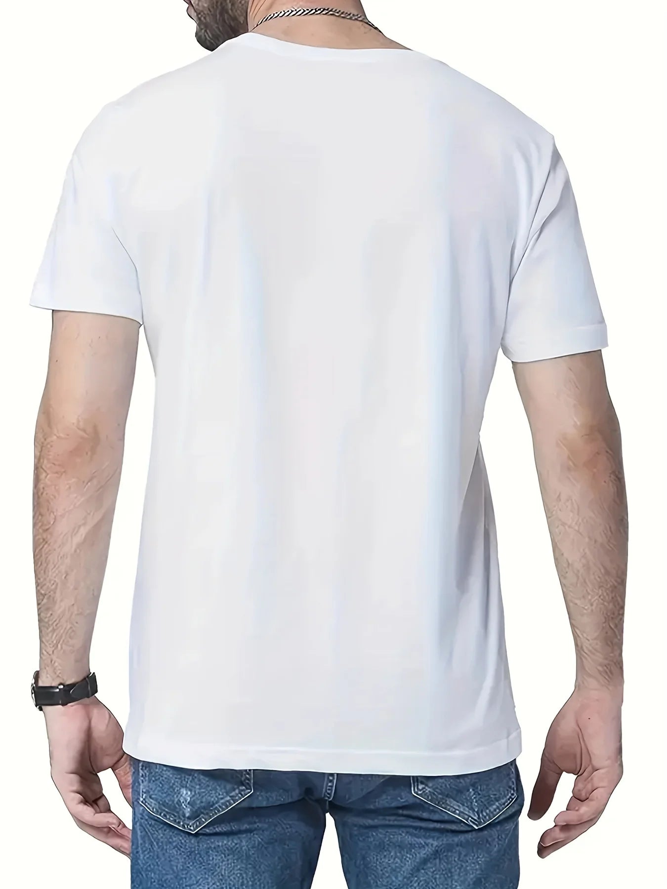 Faith Over Fear Printed Men’s Sports Crew Neck Short Sleeve T-Shirt – Breathable Cotton Casual Tee
