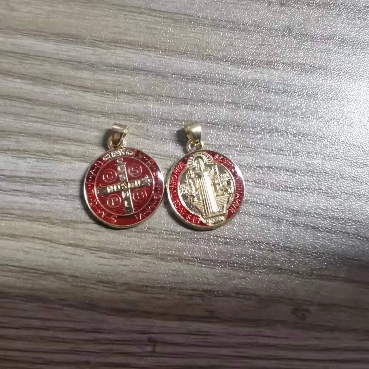 12 Pieces St. Benedict Double-Sided Catholic Medals - Religious Charm Pendants for Necklaces, Gift Accessories