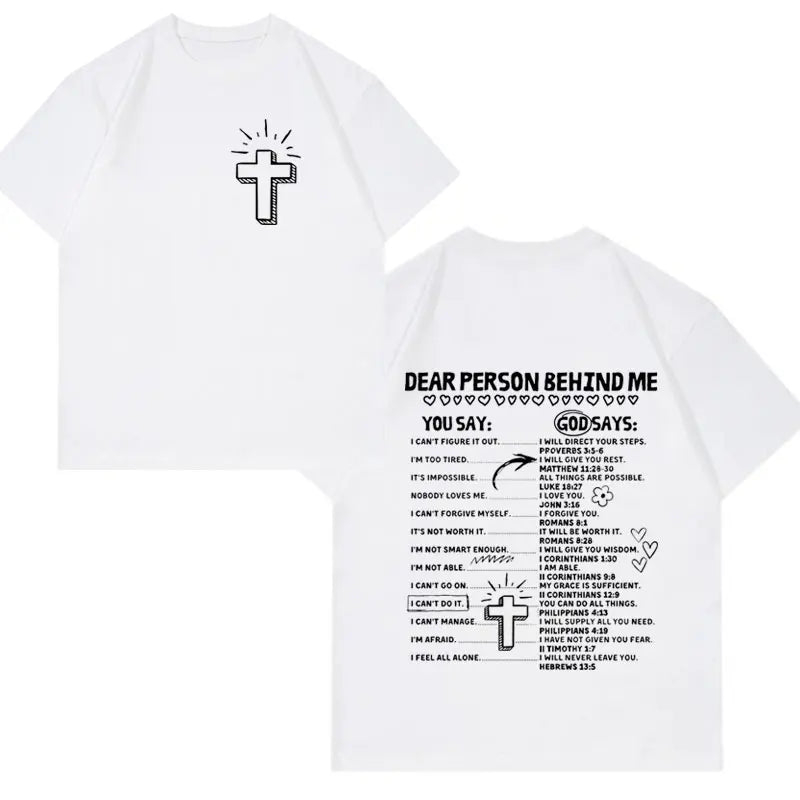 Christian Living Proof of A Loving God Graphic T Shirt Men Women Jesus Bible Verse Vintage Harajuku Fashion Short Sleeve T-shirt