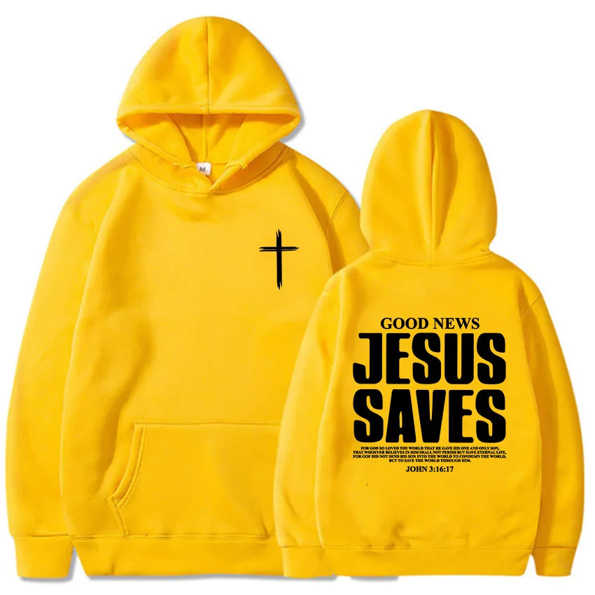 Unisex Fleece Hoodie with Inspirational Print – Casual Long-Sleeve Pullover with Front Pocket