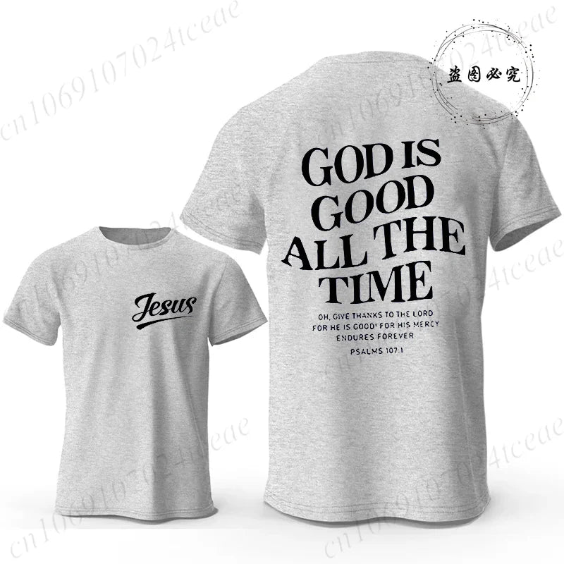 Believe Cross Jesus Graphic Men’s Casual Short Sleeve T-Shirt – Breathable Modal Fabric, Four Seasons Wear