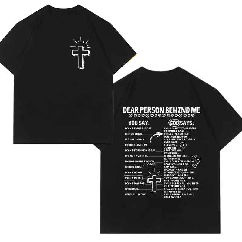 Christian Living Proof of A Loving God Graphic T Shirt Men Women Jesus Bible Verse Vintage Harajuku Fashion Short Sleeve T-shirt