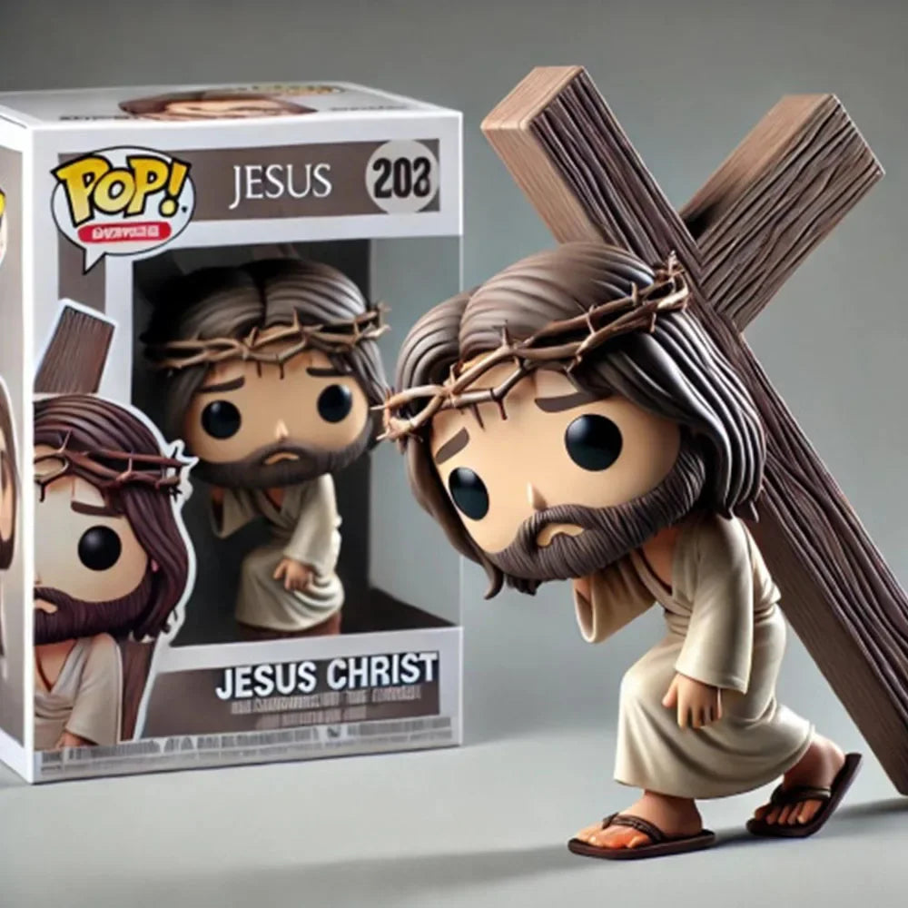 Resin Jesus Statue – Cute Religious Home Decor for Easter or Christmas, Catholic-Themed Bedroom Figurine