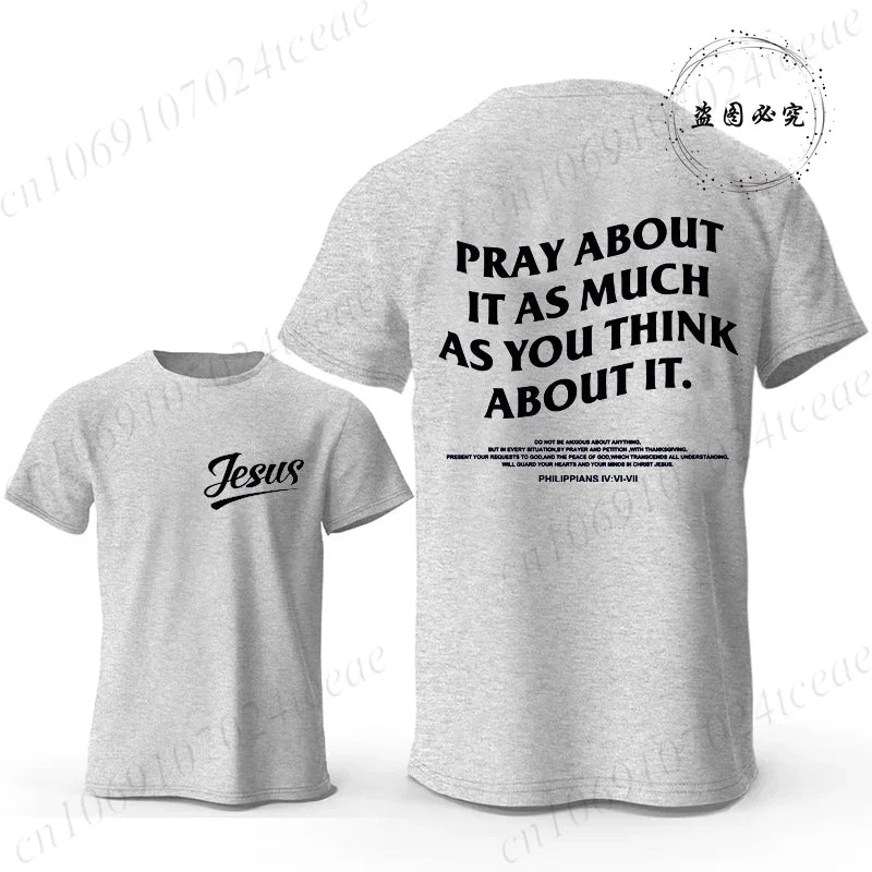 Believe Cross Jesus Graphic Men’s Casual Short Sleeve T-Shirt – Breathable Modal Fabric, Four Seasons Wear