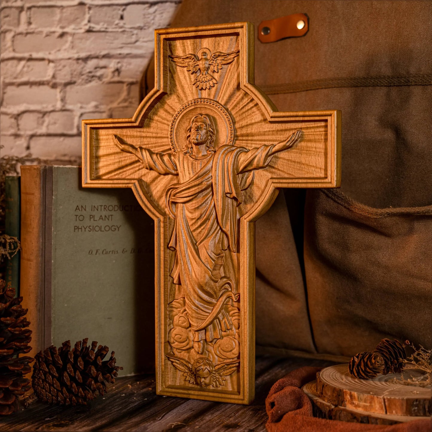 Jesus Crucifix Wall Hanging – Christian Religious Decoration for Home or Church