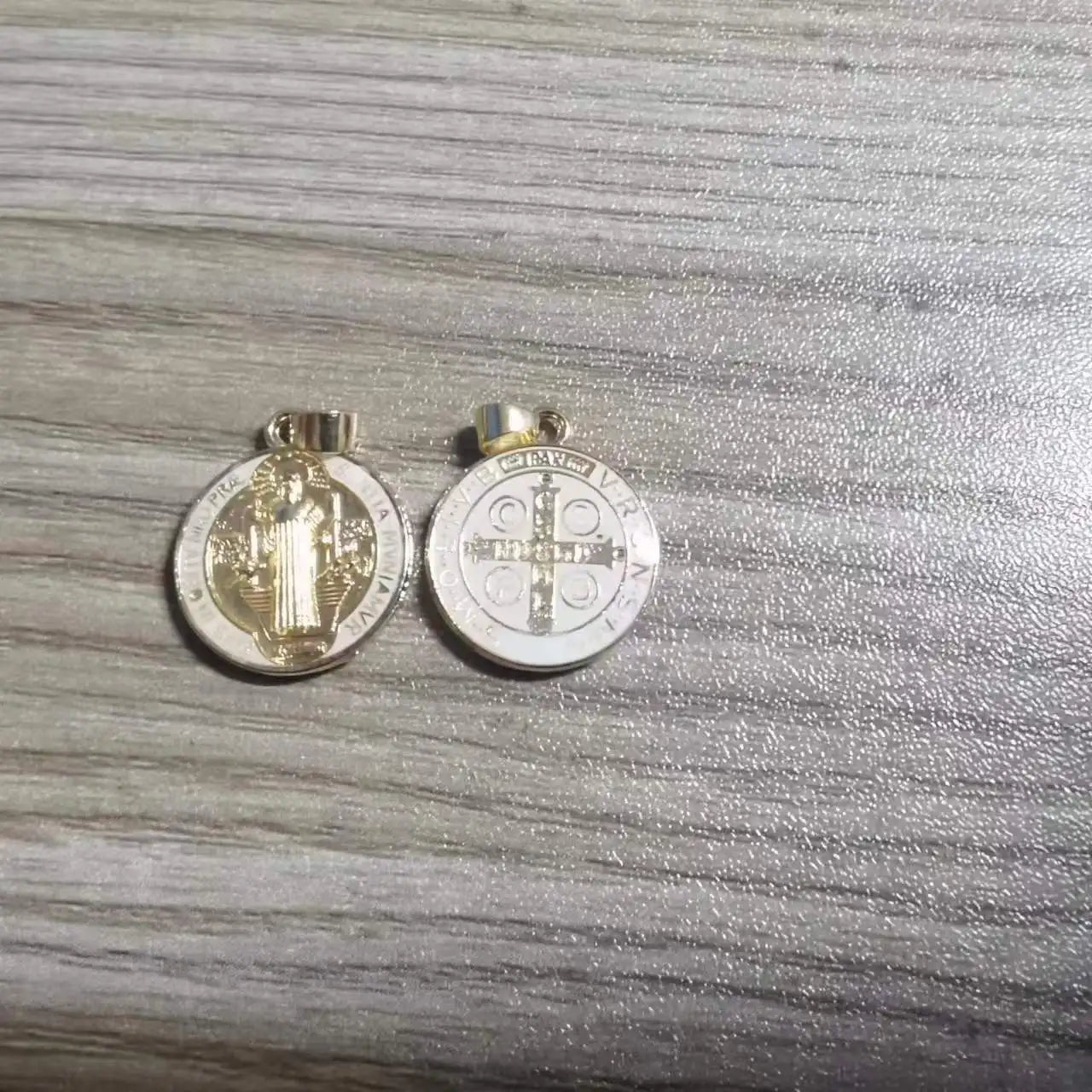 12 Pieces St. Benedict Double-Sided Catholic Medals - Religious Charm Pendants for Necklaces, Gift Accessories