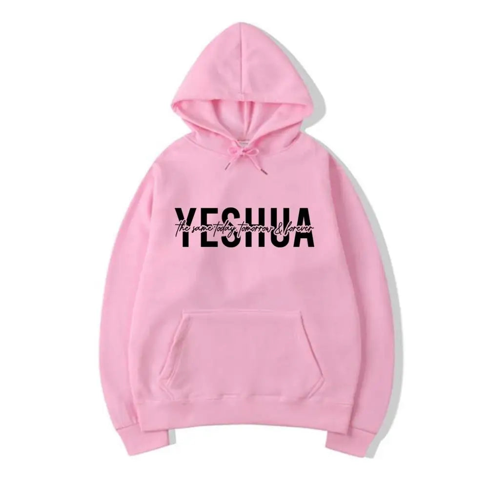 Yeshua Hoodie – Inspirational Bible Verse Pullover Sweatshirt with Cozy Hood, Women’s Faith Apparel