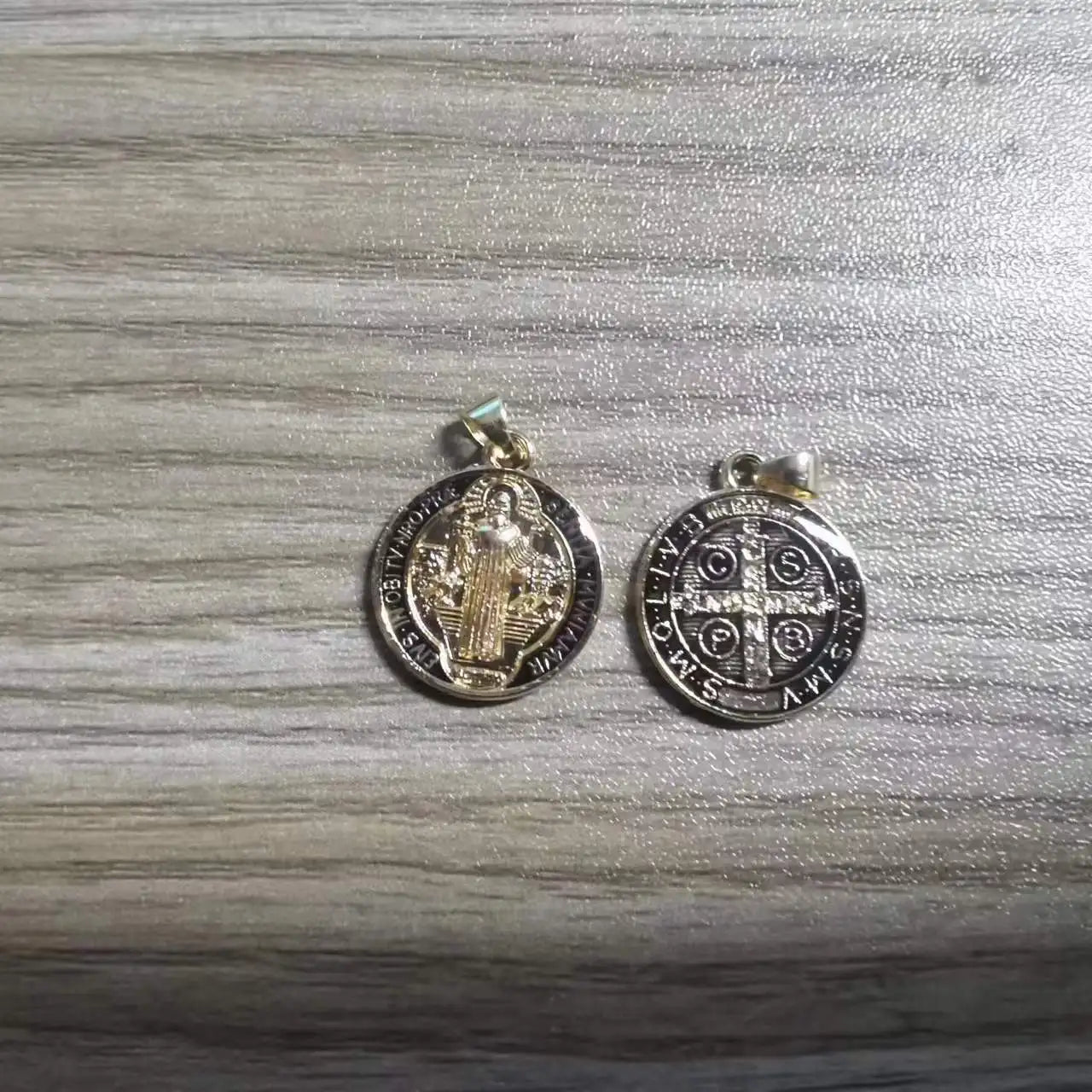 12 Pieces St. Benedict Double-Sided Catholic Medals - Religious Charm Pendants for Necklaces, Gift Accessories