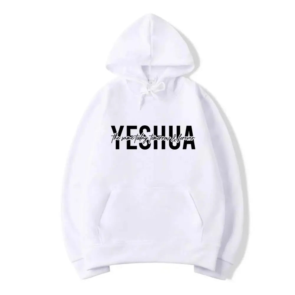 Yeshua Hoodie – Inspirational Bible Verse Pullover Sweatshirt with Cozy Hood, Women’s Faith Apparel