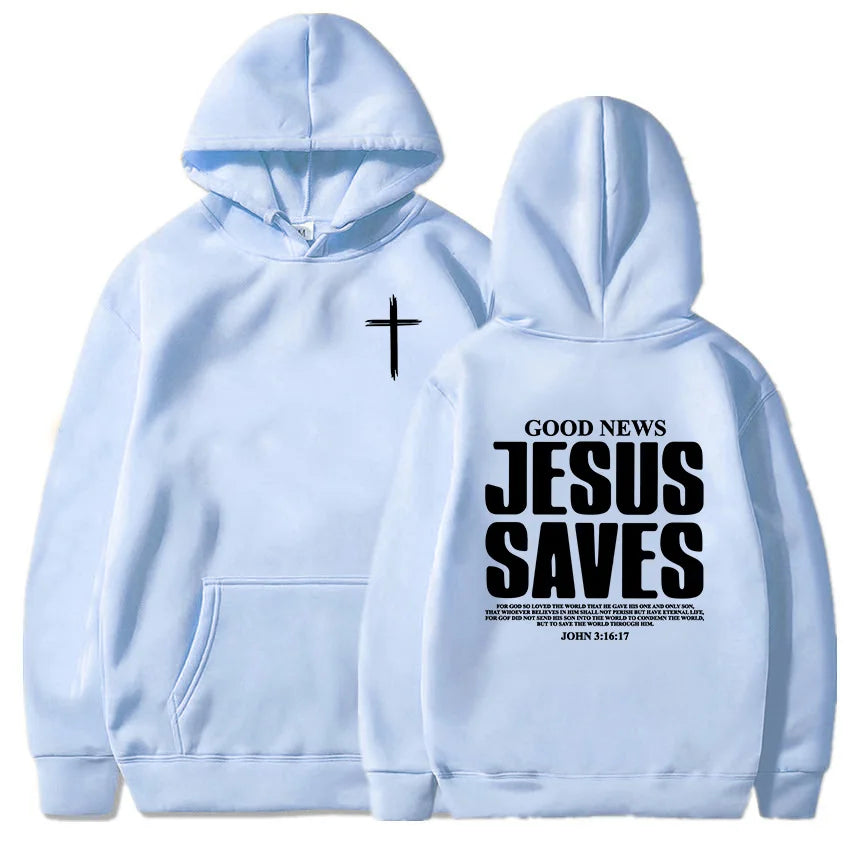 Unisex Fleece Hoodie with Inspirational Print – Casual Long-Sleeve Pullover with Front Pocket